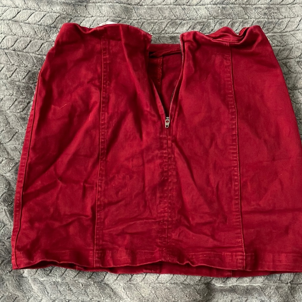 Red Pencil Skirt, Size Medium